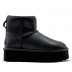 Женские мини угги на платформе Ugg Classic Mini Platform Boot - Ultra Matte Black