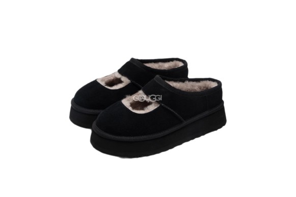 Женские слипоны на платформе Ugg Bea Mary Jane Black