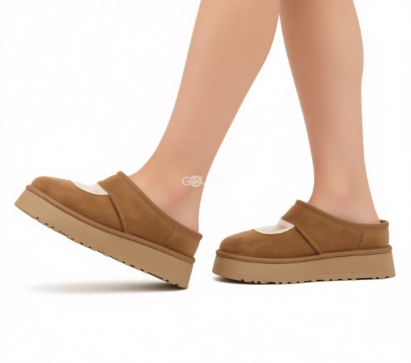 Женские слипоны на платформе Ugg Bea Mary Jane Chestnut