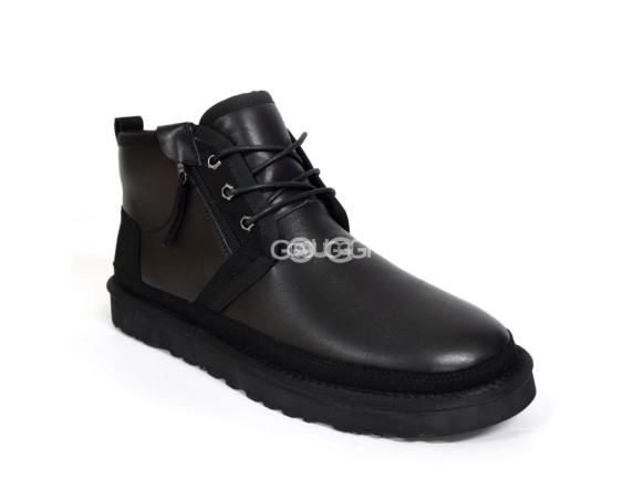Мужские кожаные ботинки на молнии Neumel ZIP Leather - Black