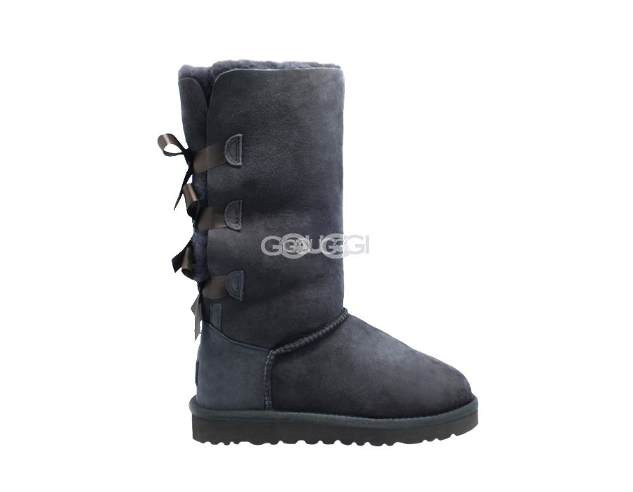 Ugg bailey bow tall gray clearance