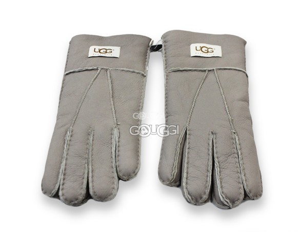 Мужские меховые перчатки UGG Leather Capuccinno