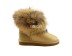 Женские угги с мехом лисы Mini Fox Fur Metallic Gold