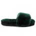 Женские тапочки Fluff Slide Slippers Dark Green