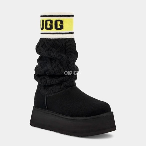 Женские угги Ugg Classic Sweater Letter Black