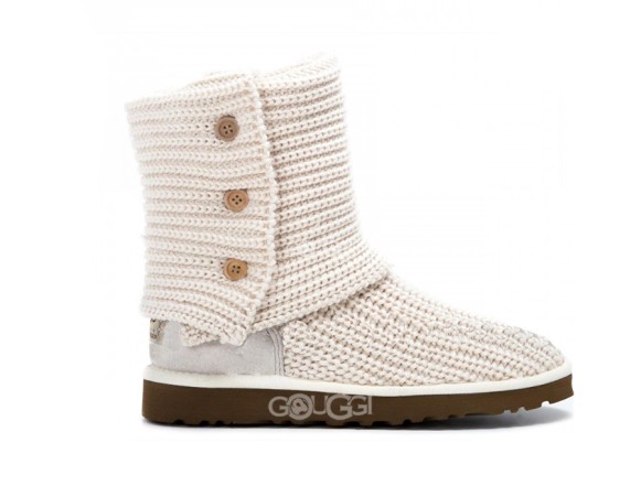 Женские вязаные угги Classic Cardy Cream