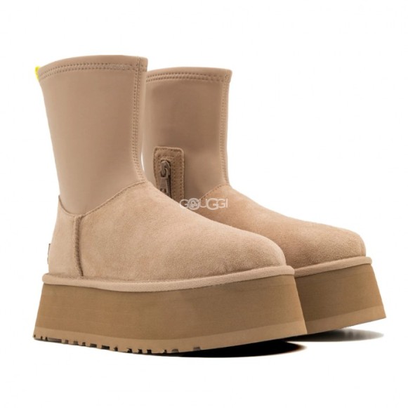 Женские угги  на платформе UGG Classic Dipper Sand