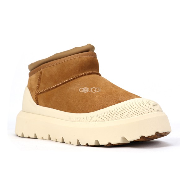 Женские мини угги Cl Ultra Mini Weather Hybrid Chestnut/White
