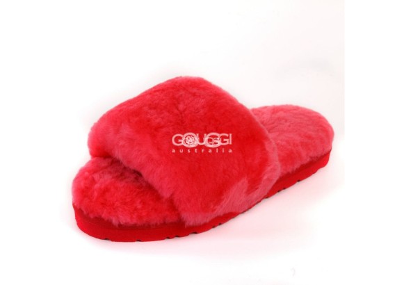 Женские тапочки Fluff Slide Slippers Red