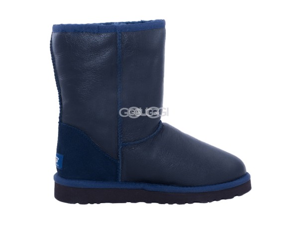 Женские короткие угги Classic Short Metallic Navy