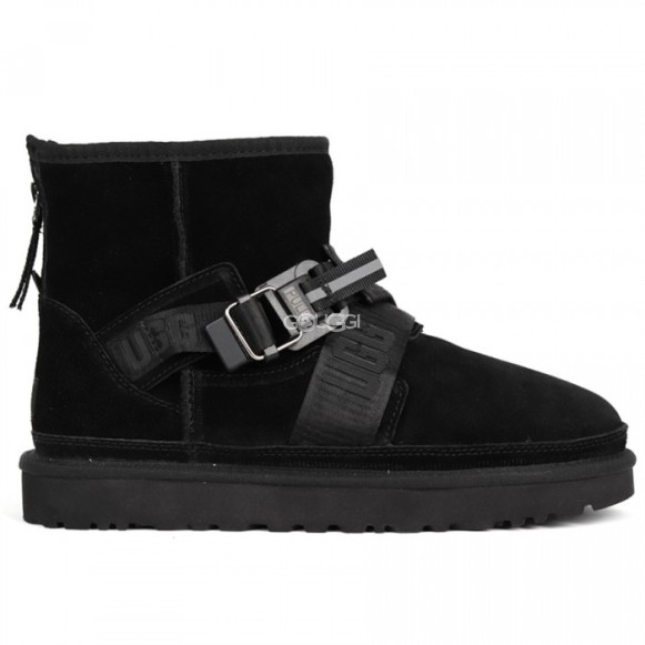 Мужские мини угги Classic Mini Quickclick Boot - Black 
