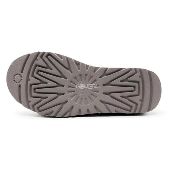 Женские мини угги на платформе Classic Ultra Mini Platform Grey Violet